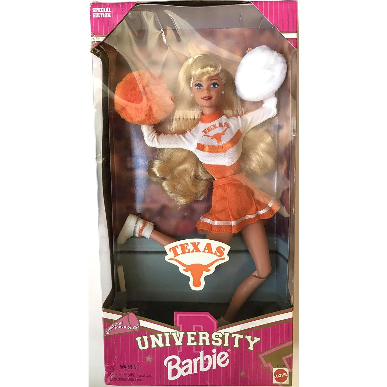 Muñeca Animadora Barbie Mattel Universidad de Texas 33cm