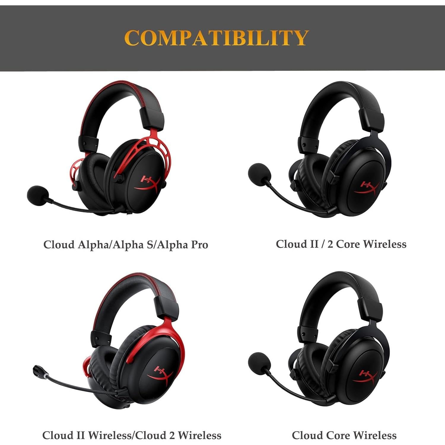 Hebillas de Repuesto Fadmew para Auriculares HyperX Cloud Alpha