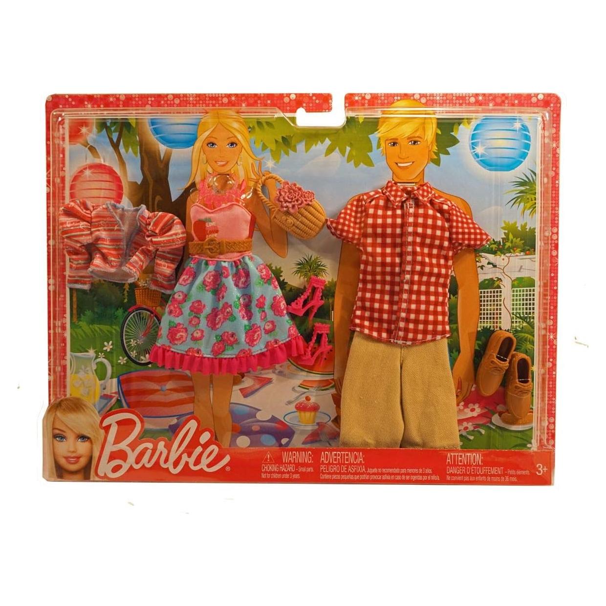 Set de Ropa de Moda Barbie y Ken Picnic X7864 - 3 años+