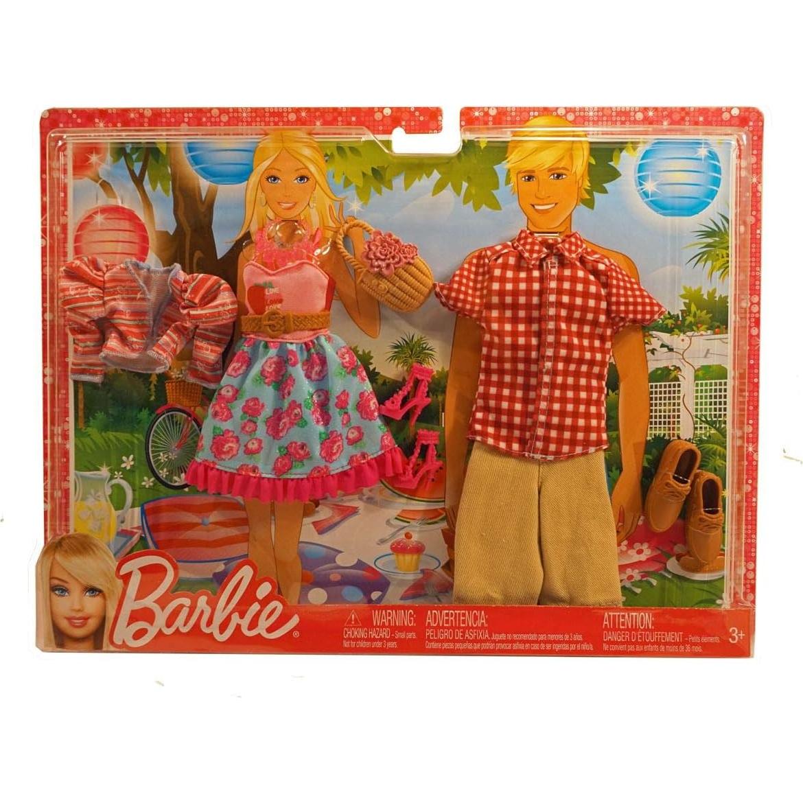 Set de Ropa de Moda Barbie y Ken Picnic X7864 - 3 años+