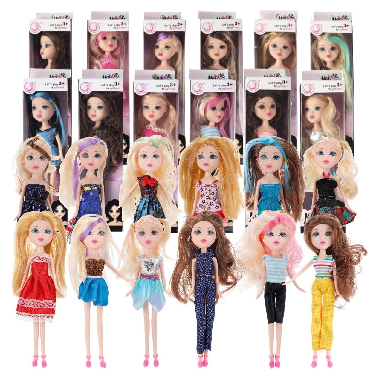 Paquete de 12 Muñecas de Belleza Liberty Imports 25.4 cm