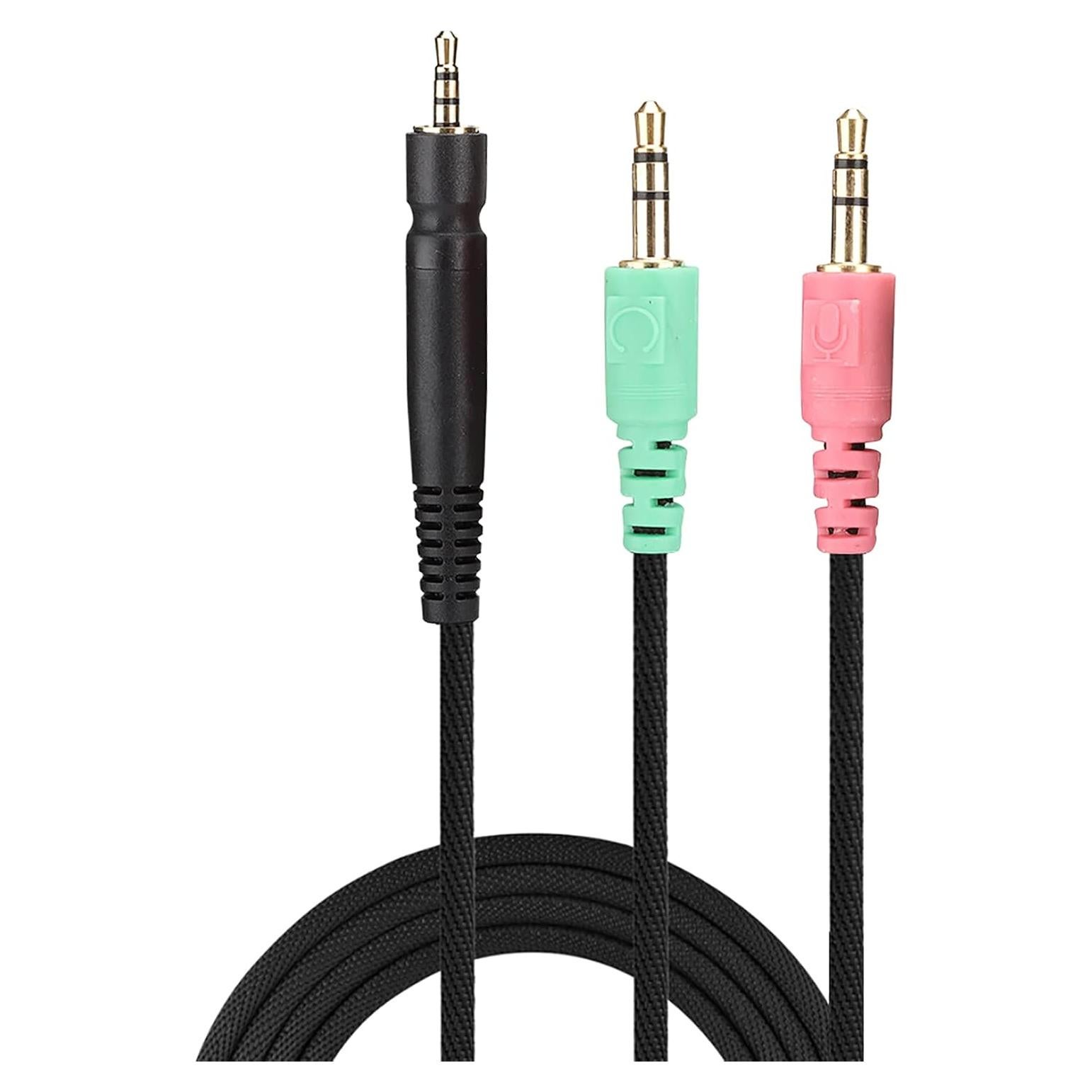 Cable de Auriculares Gaming Acogedor 1m 3.5mm Dorado