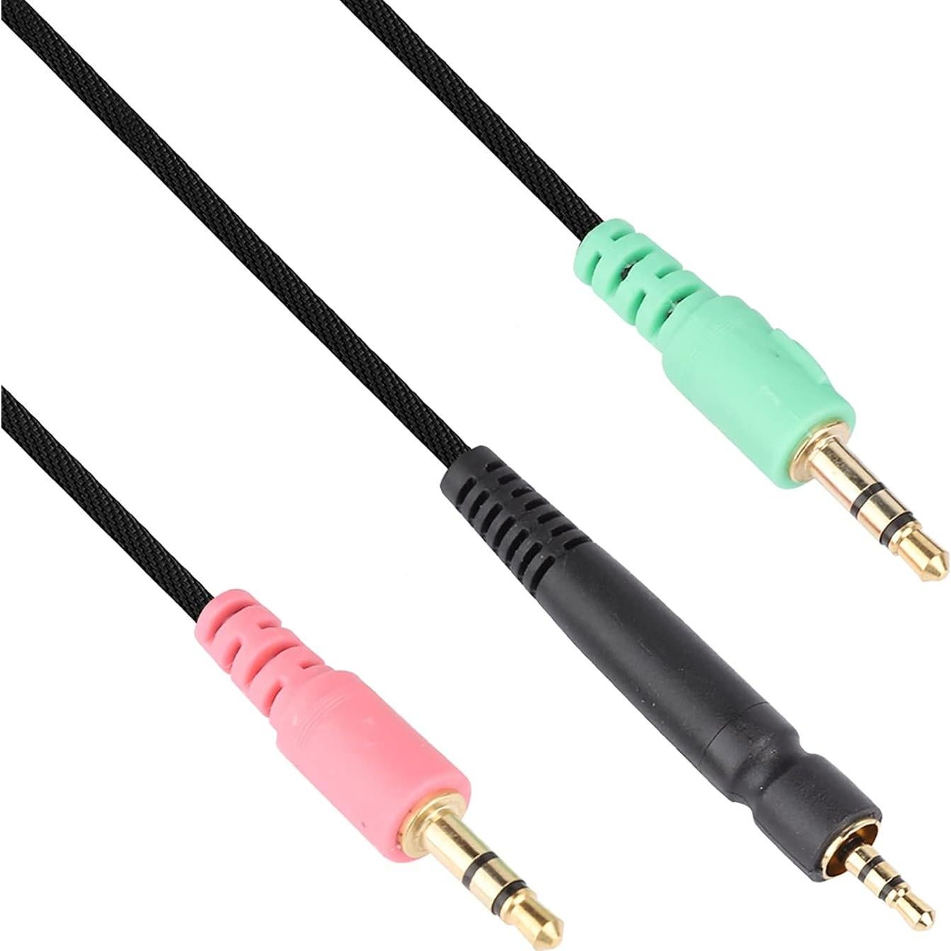 Cable de Auriculares Gaming Acogedor 1m 3.5mm Dorado