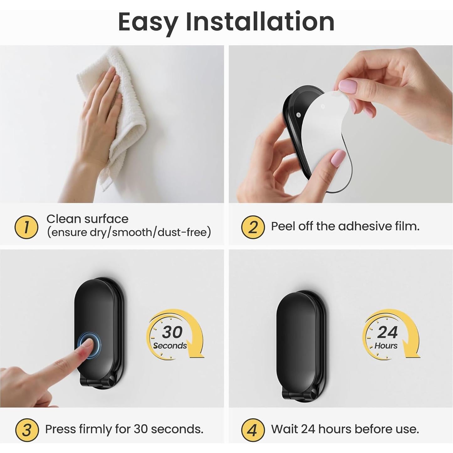 Soporte para Auriculares de Pared Itramax Negro - 2 Paquete