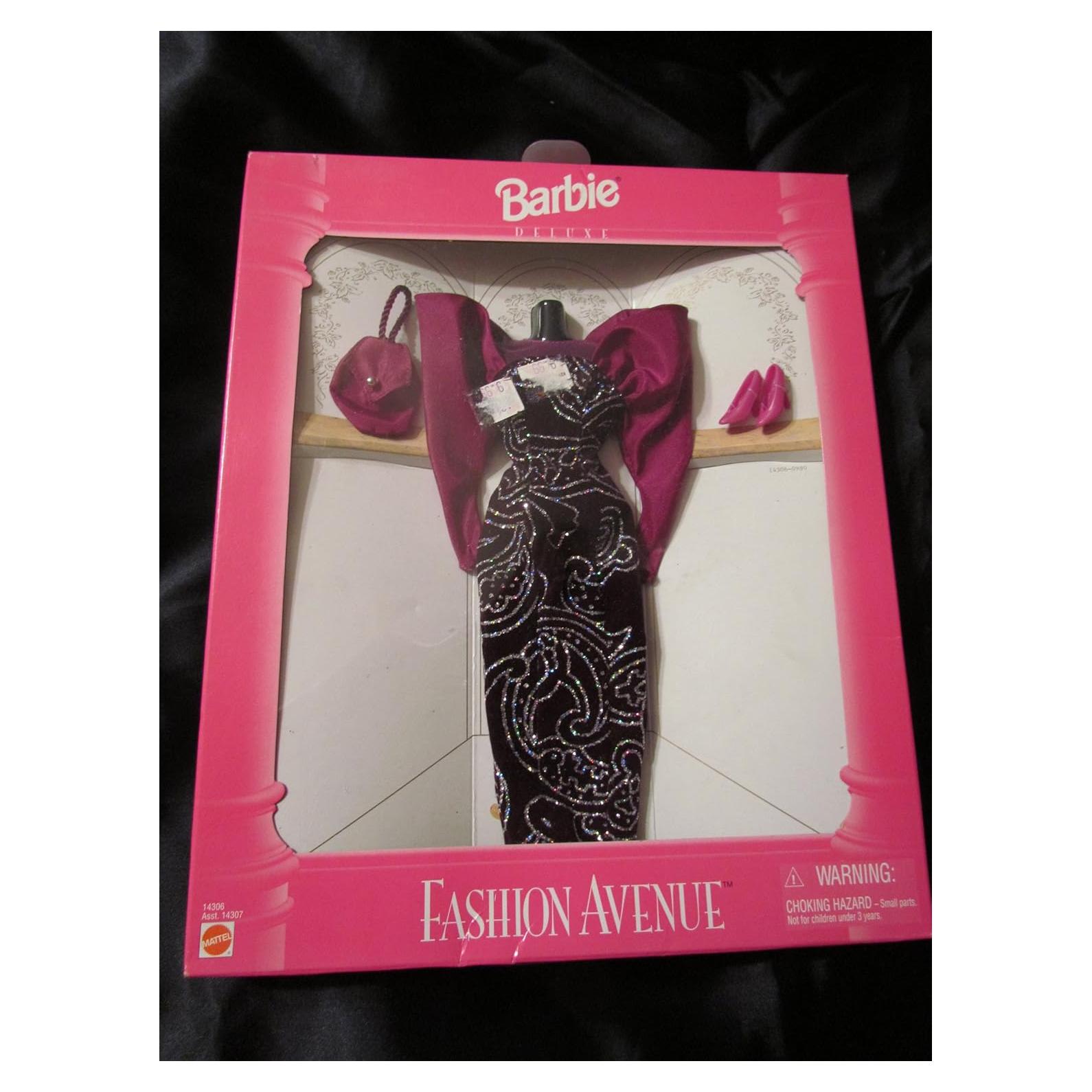 Vestido de Noche Púrpura Barbie Fashion Avenue 35.5x25.4cm