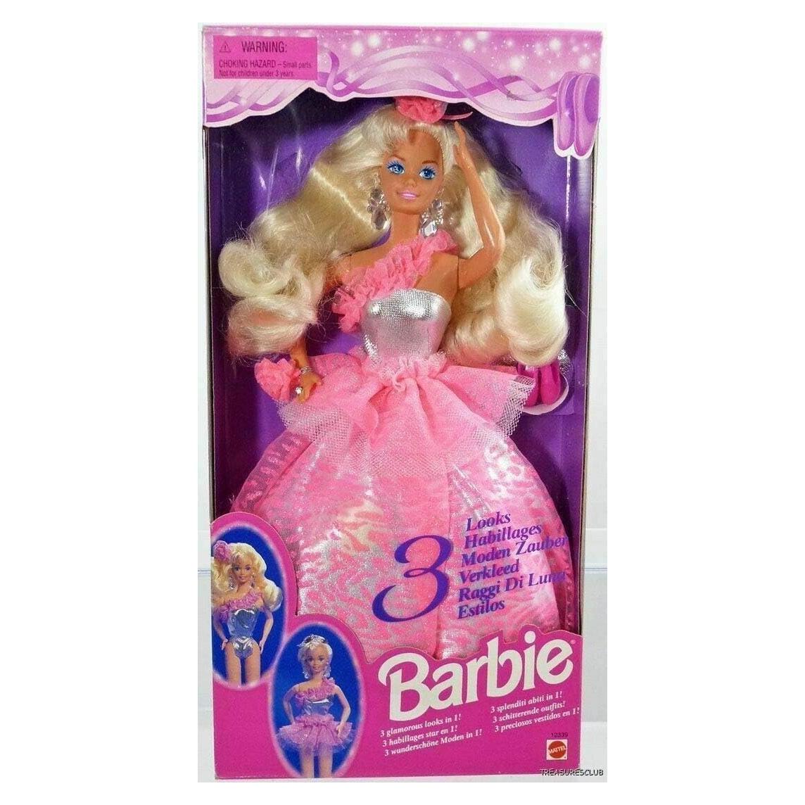 Barbie 3 Looks 1995 #12339 Doll