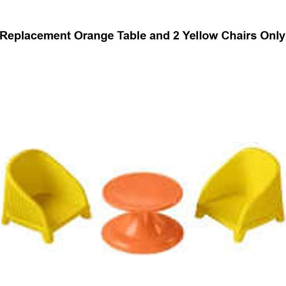 Piezas de Repuesto Fisher-Price Little People HCF61 - Mesa Naranja y 2 Sillas Amarillas