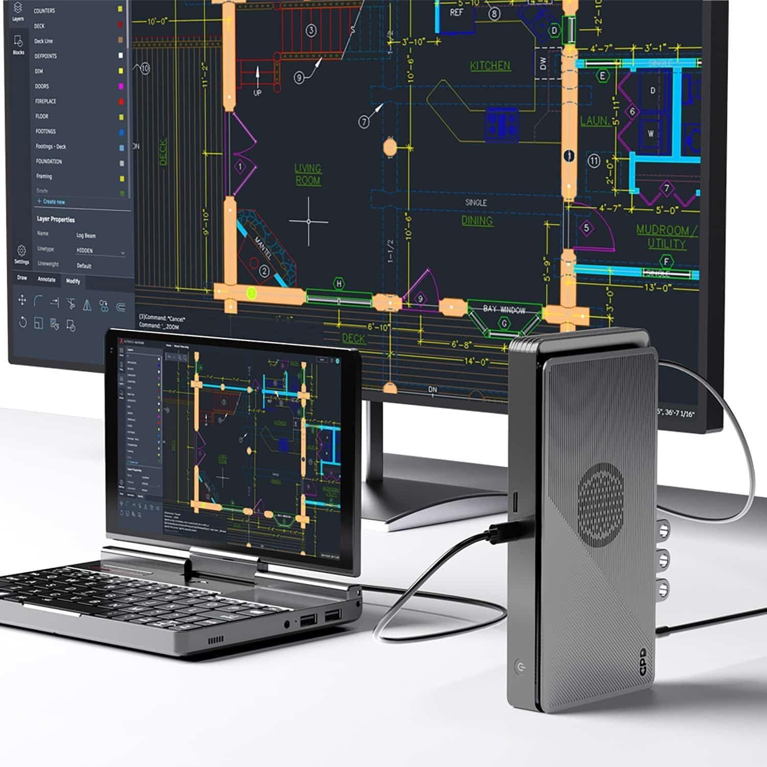 Estación de Acoplamiento eGPU GPD G1 2024 con Radeon 8GB