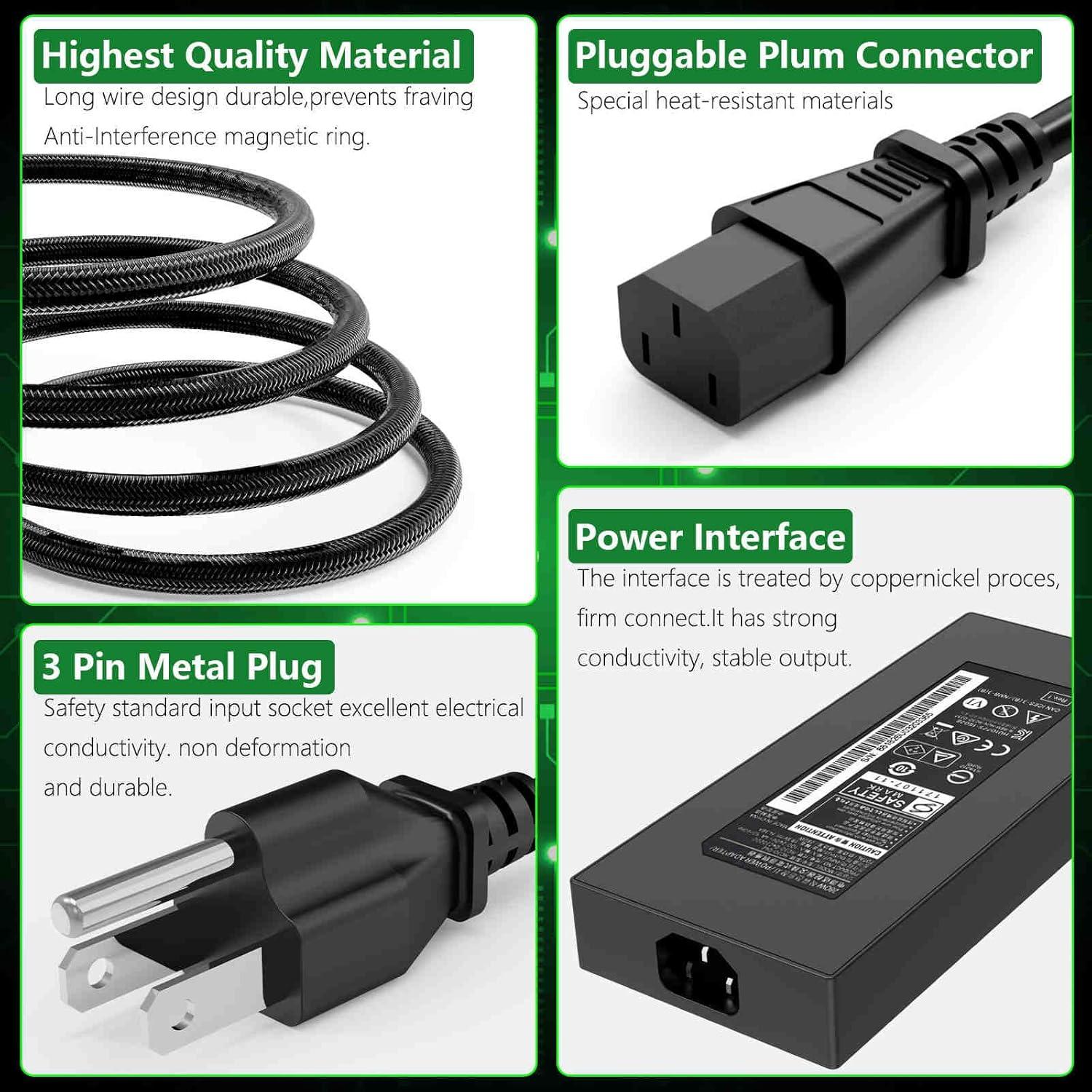 Cargador de Laptop GaN 280W Razer Blade 16 17 18 19.5V 14.36A