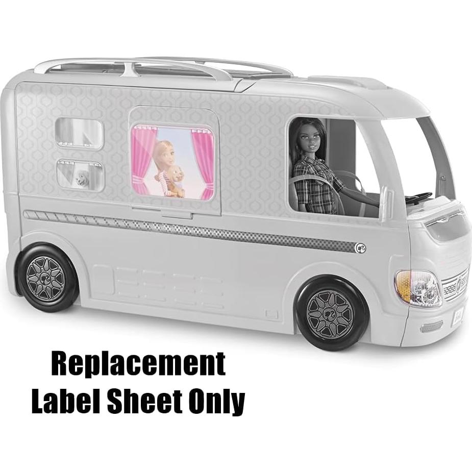 Etiquetas de Reemplazo Barbie FBR34 para Camper - Stickers