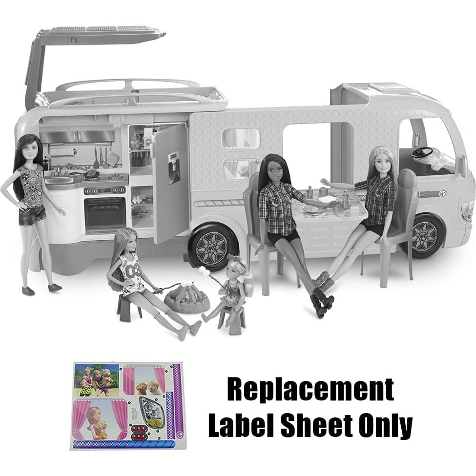 Etiquetas de Reemplazo Barbie FBR34 para Camper - Stickers