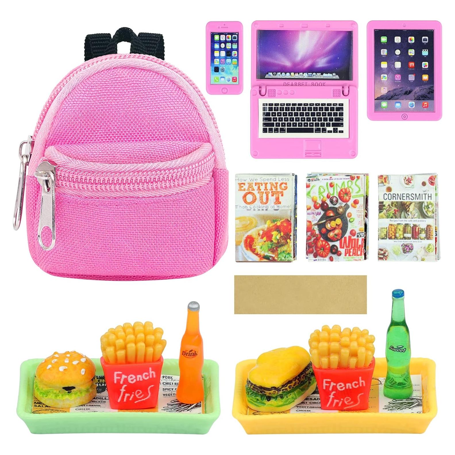 15 Accesorios para Muñecas 18INDC - Mini Laptop, Comida y Más