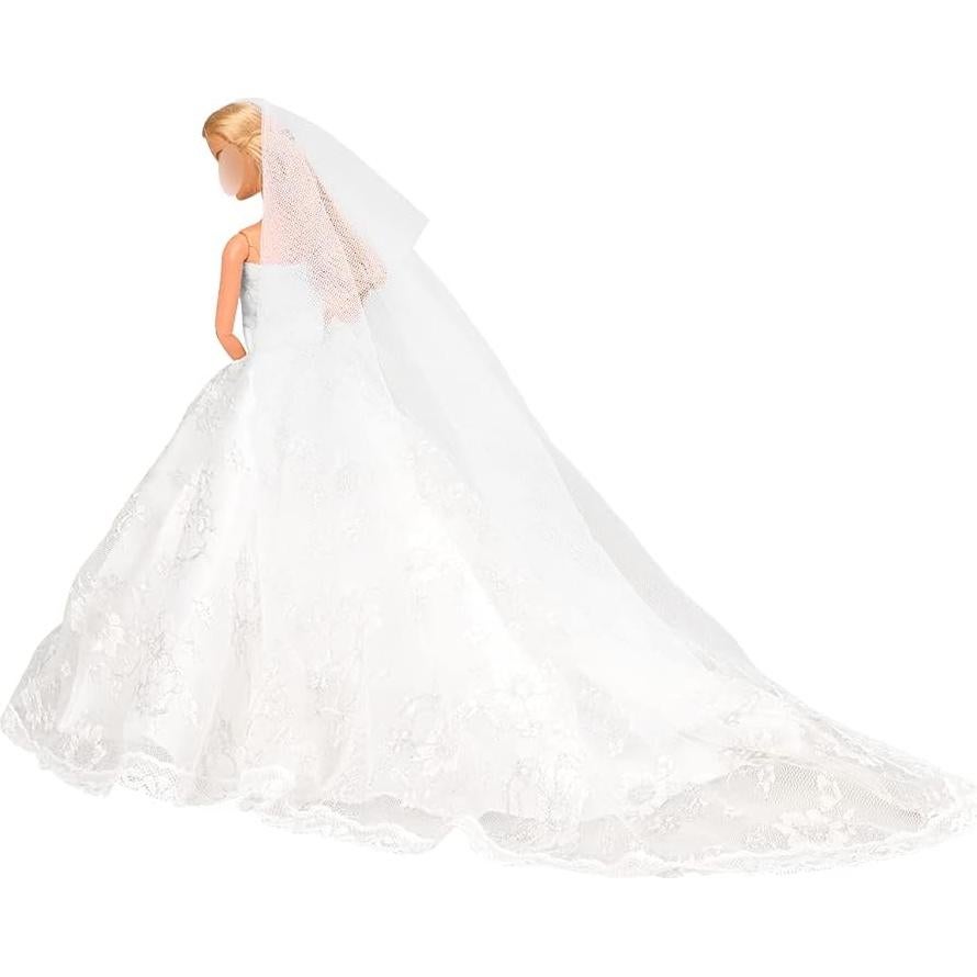 Conjunto de Boda BARWA para Muñecas - Vestido Novia y Traje Formal