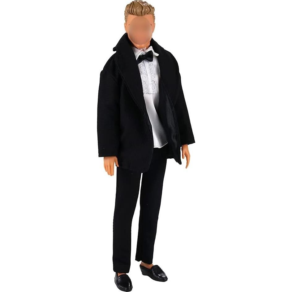 Conjunto de Boda BARWA para Muñecas - Vestido Novia y Traje Formal