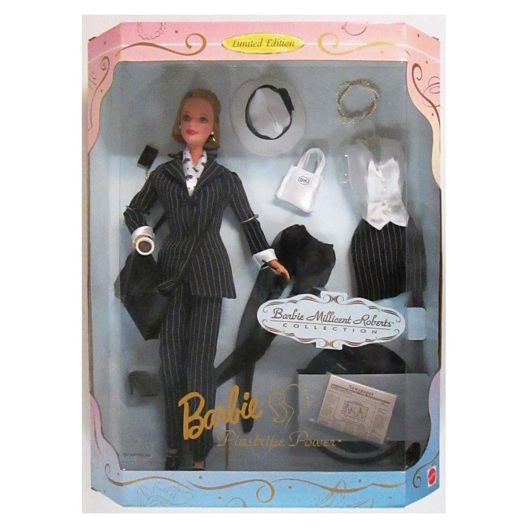 Muñeca Barbie Millicent Roberts Pinstripe Power Mattel 1997