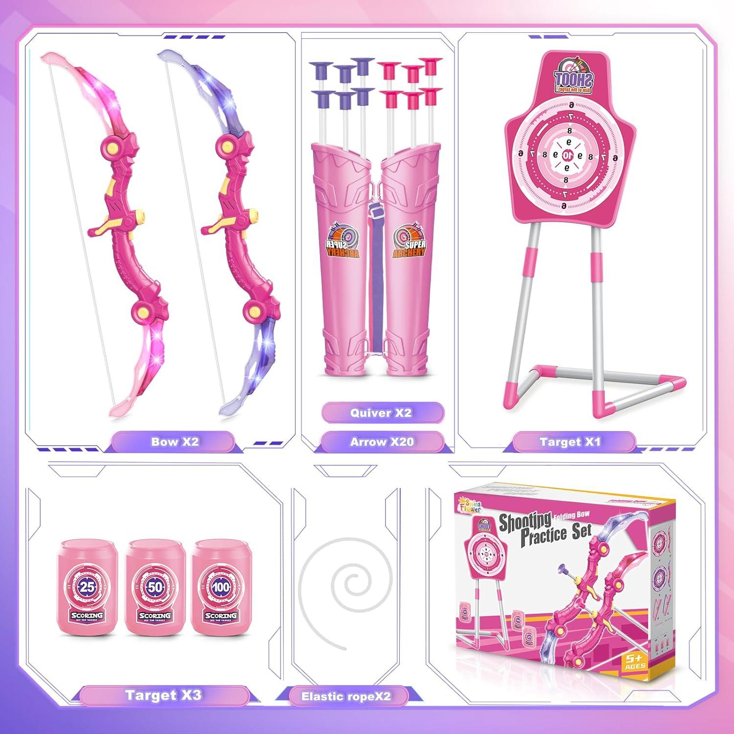 Conjunto de Arco y Flecha SpringFlower 2 con Luz LED