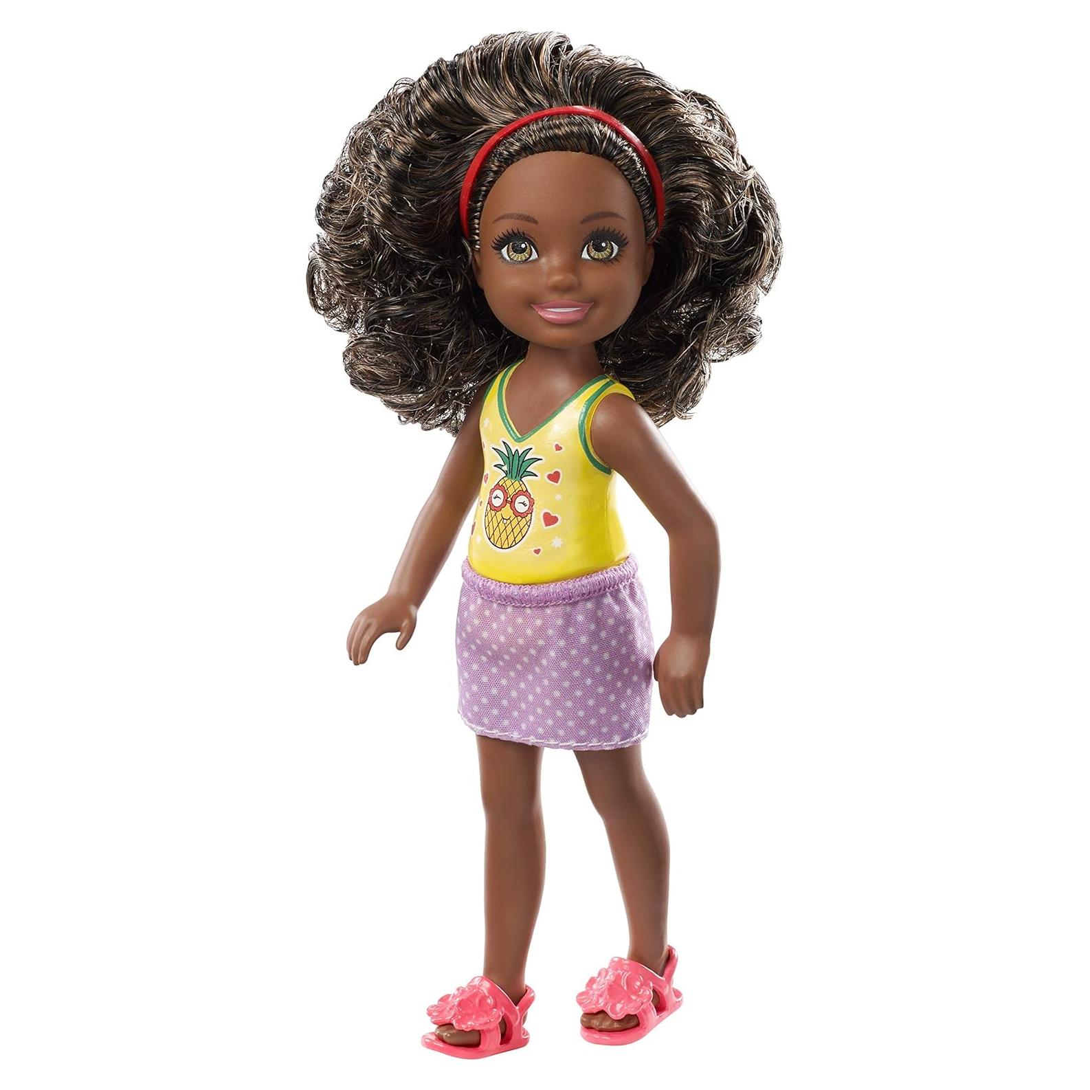 Muñeca Chelsea Barbie 15 cm Moda Tropical Cabello Rizado