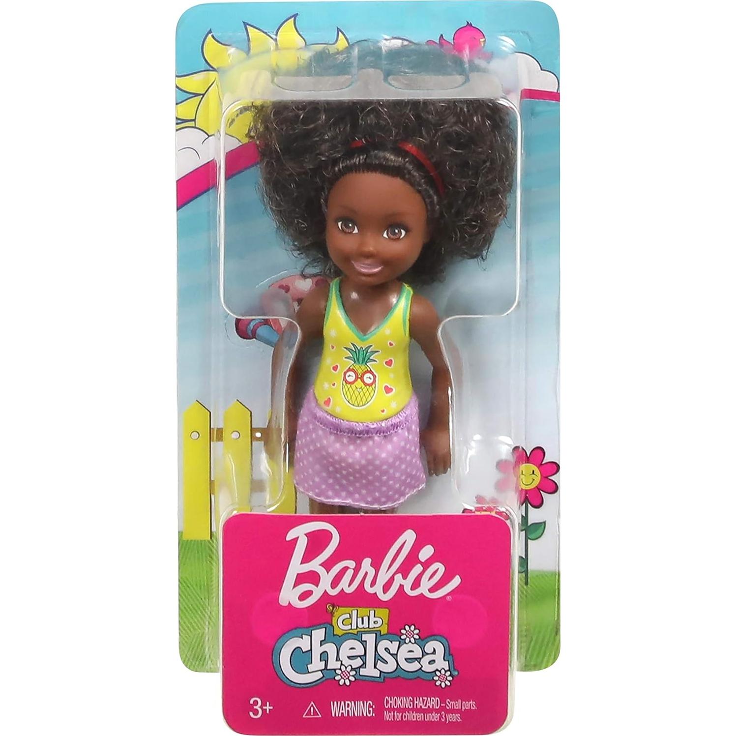 Muñeca Chelsea Barbie 15 cm Moda Tropical Cabello Rizado
