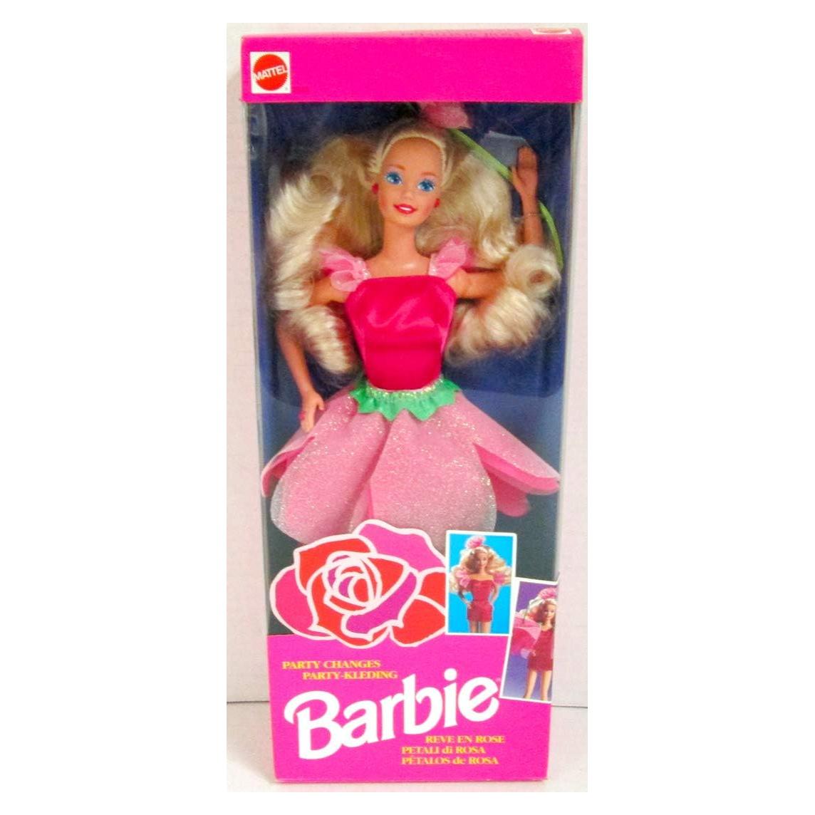 Muñeca Barbie Cambios de Fiesta Reve En Rose 1992 #2545