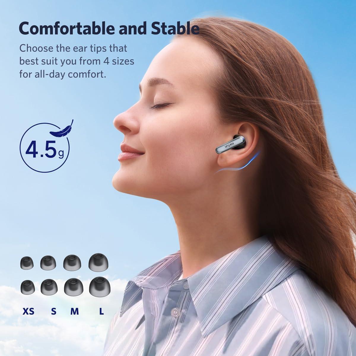 Auriculares Inalámbricos EarFun Air 2, Bluetooth 5.3, 40h Batería