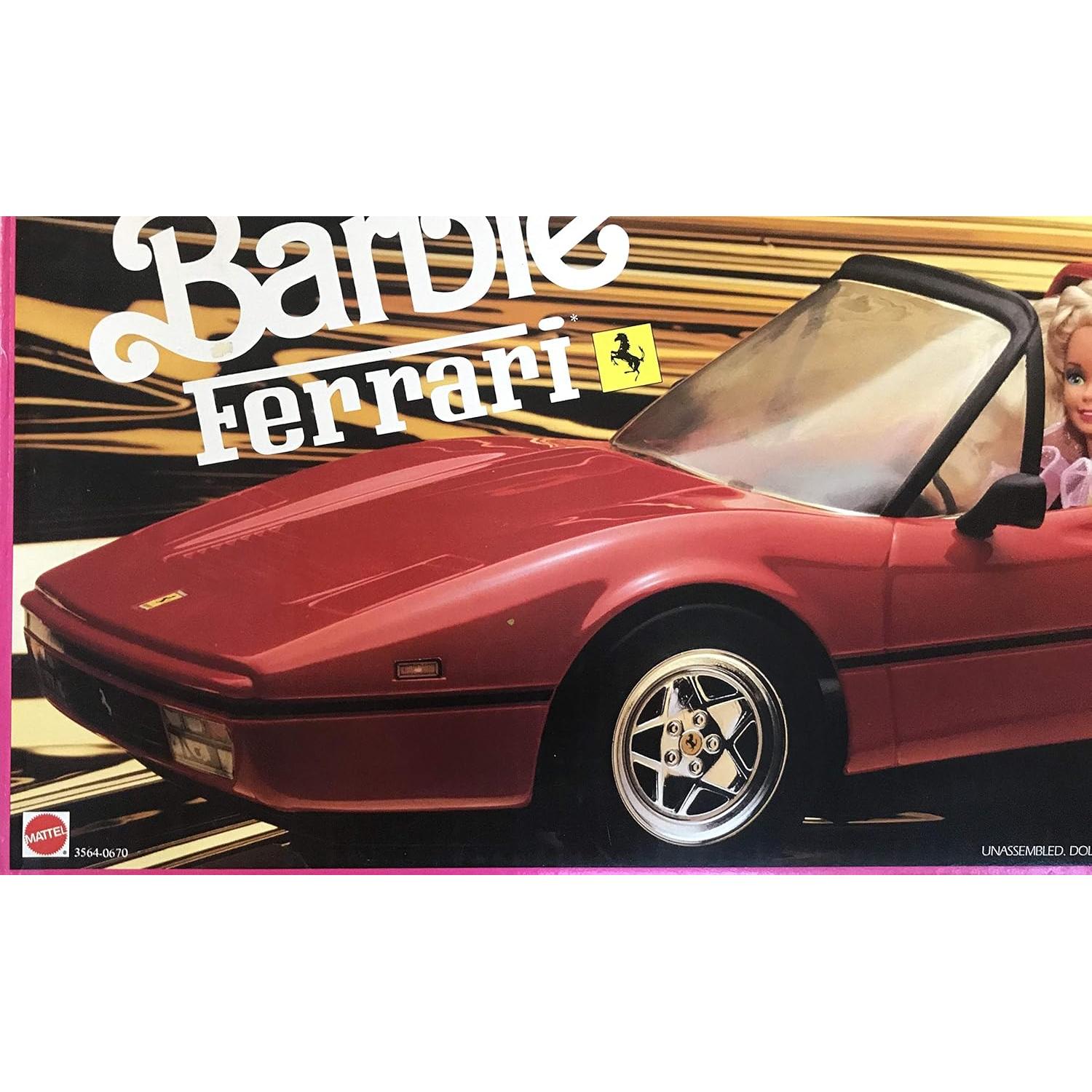 Coche Convertible Ferrari Barbie Mattel 53 cm para 2 muñecas