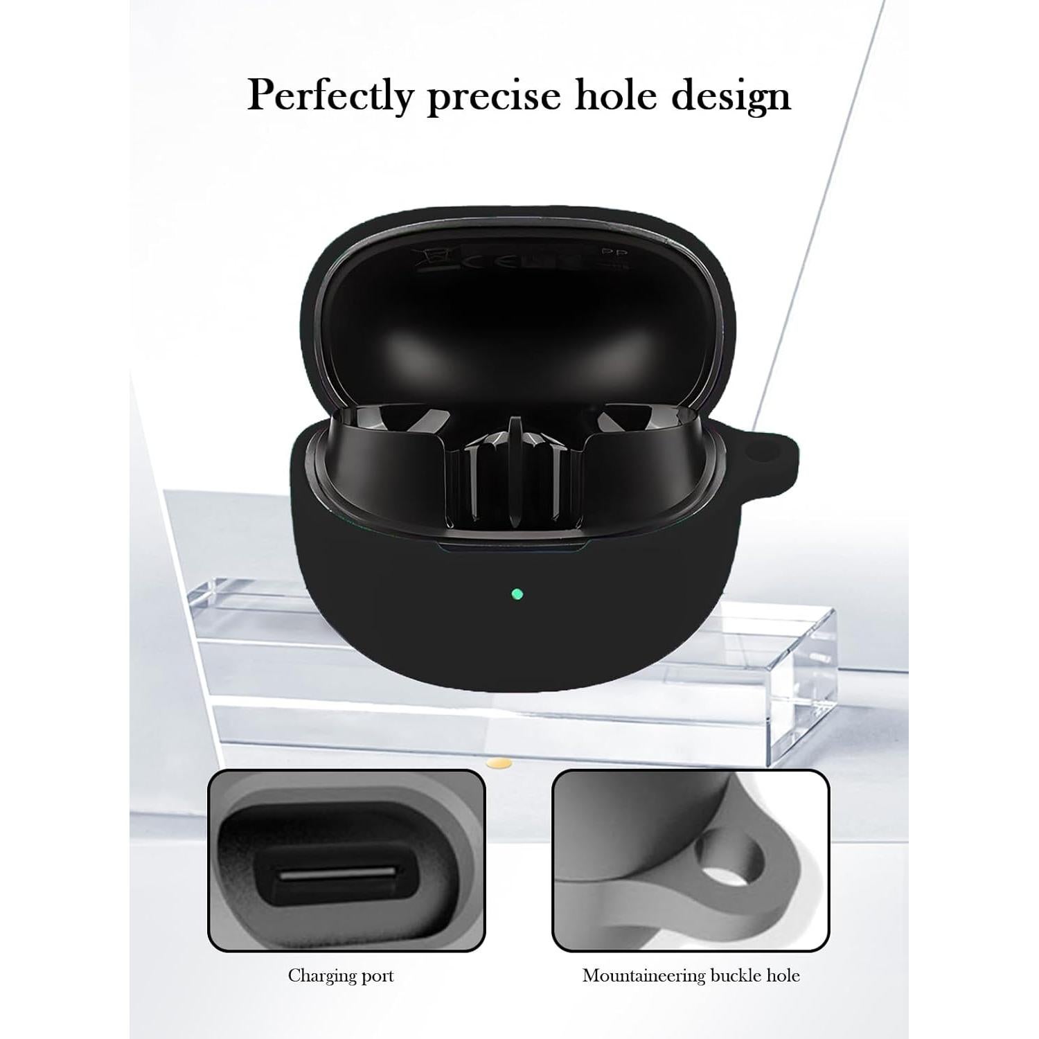 Funda Protectora de Silicona QCY MeloBuds Pro 2024 - Negro