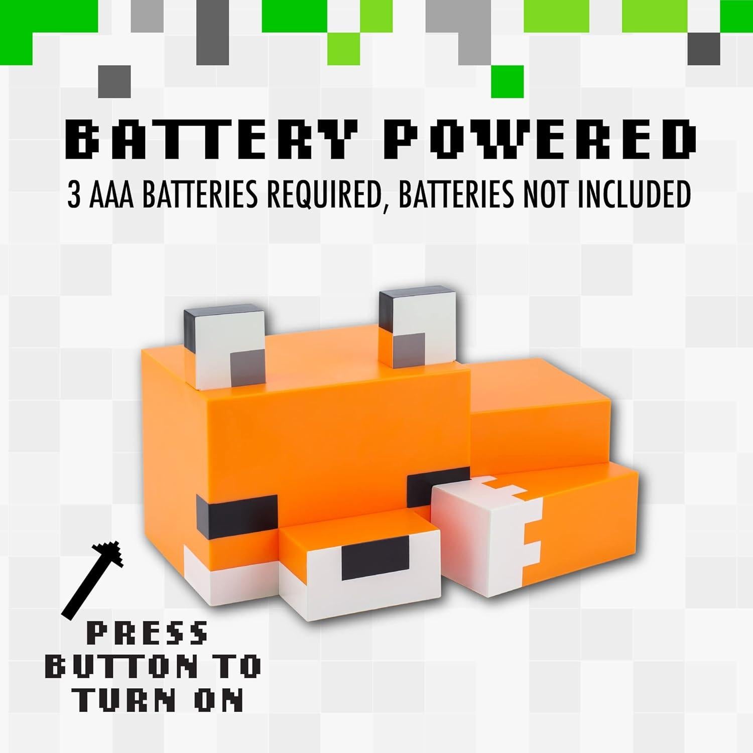 Lámpara Nocturna Zorro Minecraft Paladone 16cm Brillo Naranja