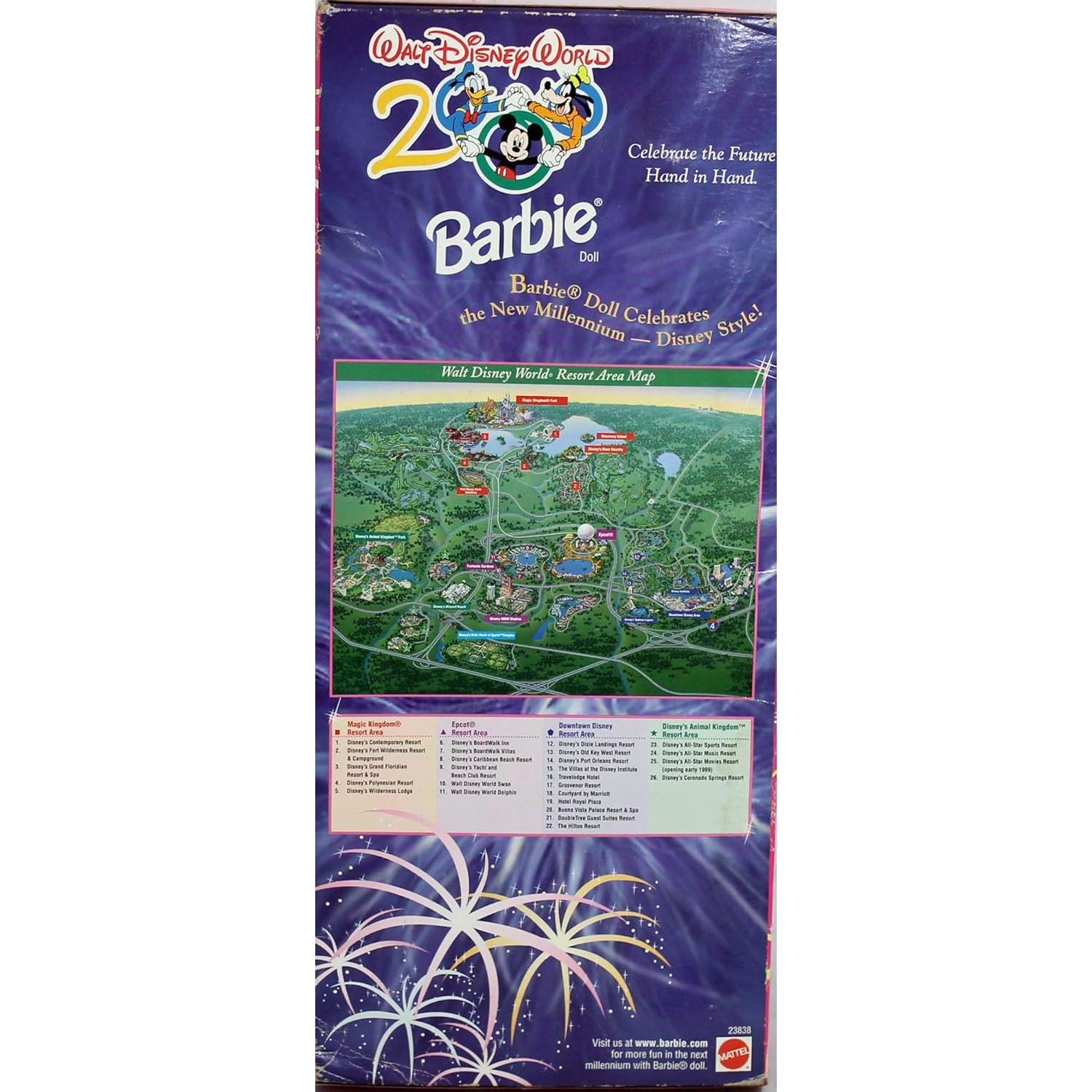 Muñeca Barbie Disney World 2000 Mattel 32.26x14.22cm