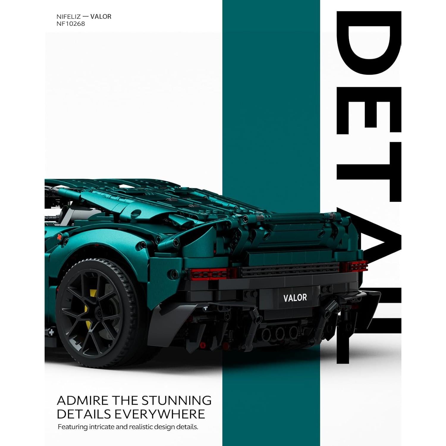 Set de Construcción Nifeliz VALOR Coche Deportivo 3374 Piezas