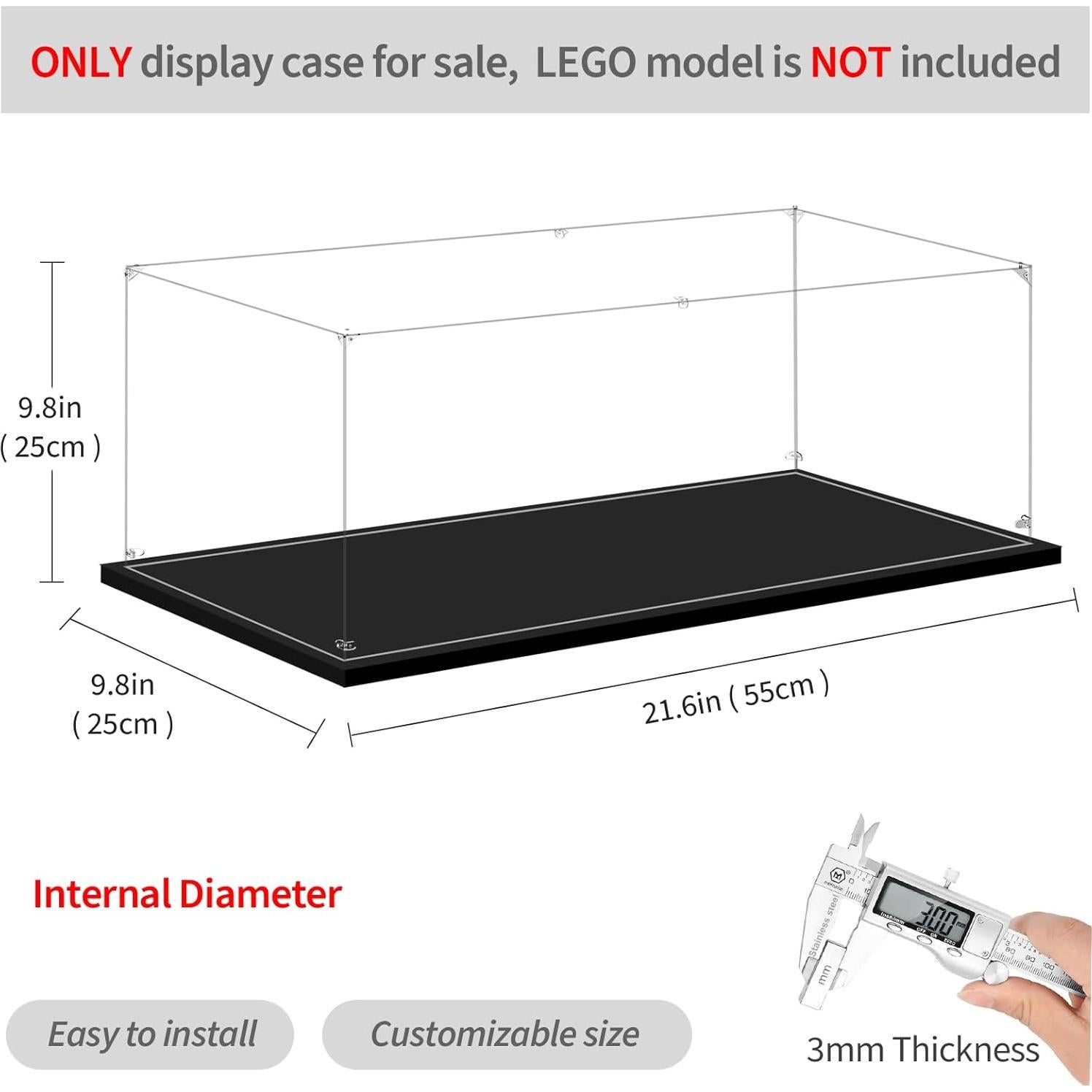 Caja Acrílica LILIKAKA para Lego ECTO-1 55x25x25 cm