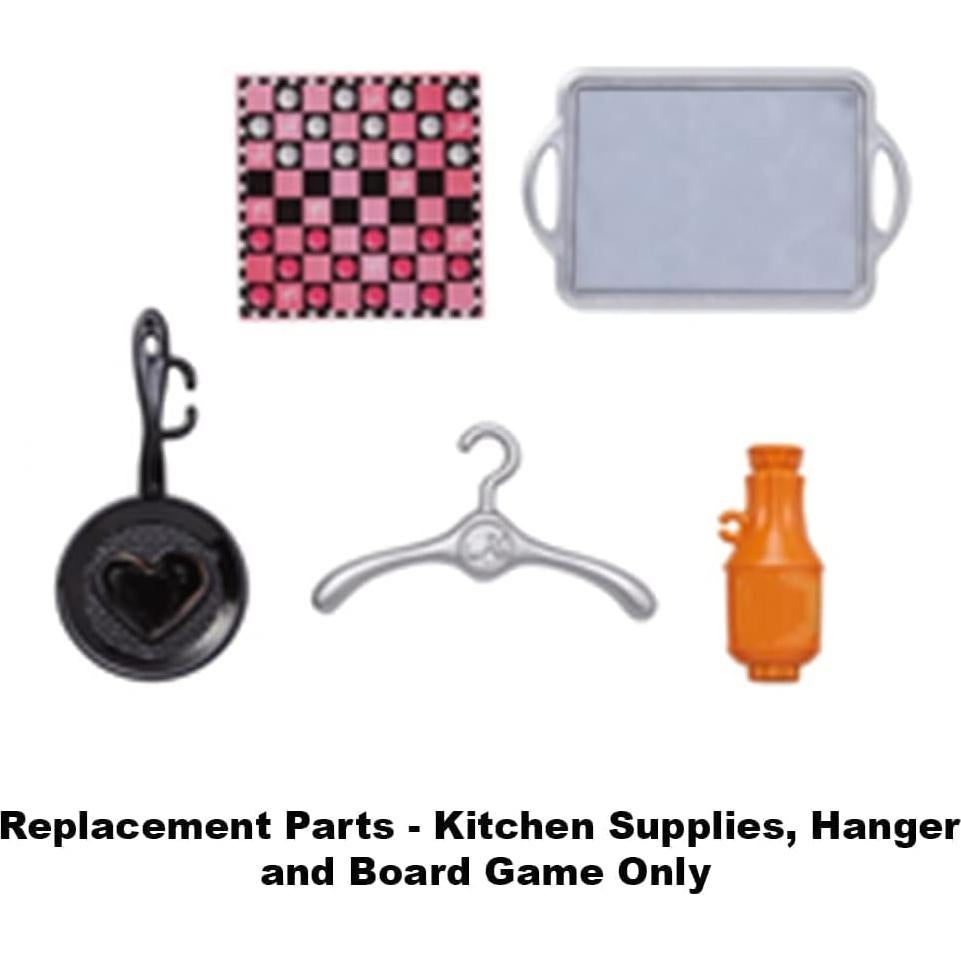 Piezas de Repuesto para Casa Malibu de Barbie FXG57 - Bandeja, Sartén y Más