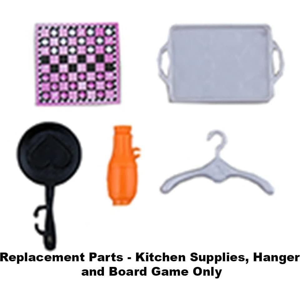 Piezas de Repuesto para Casa Malibu de Barbie FXG57 - Bandeja, Sartén y Más