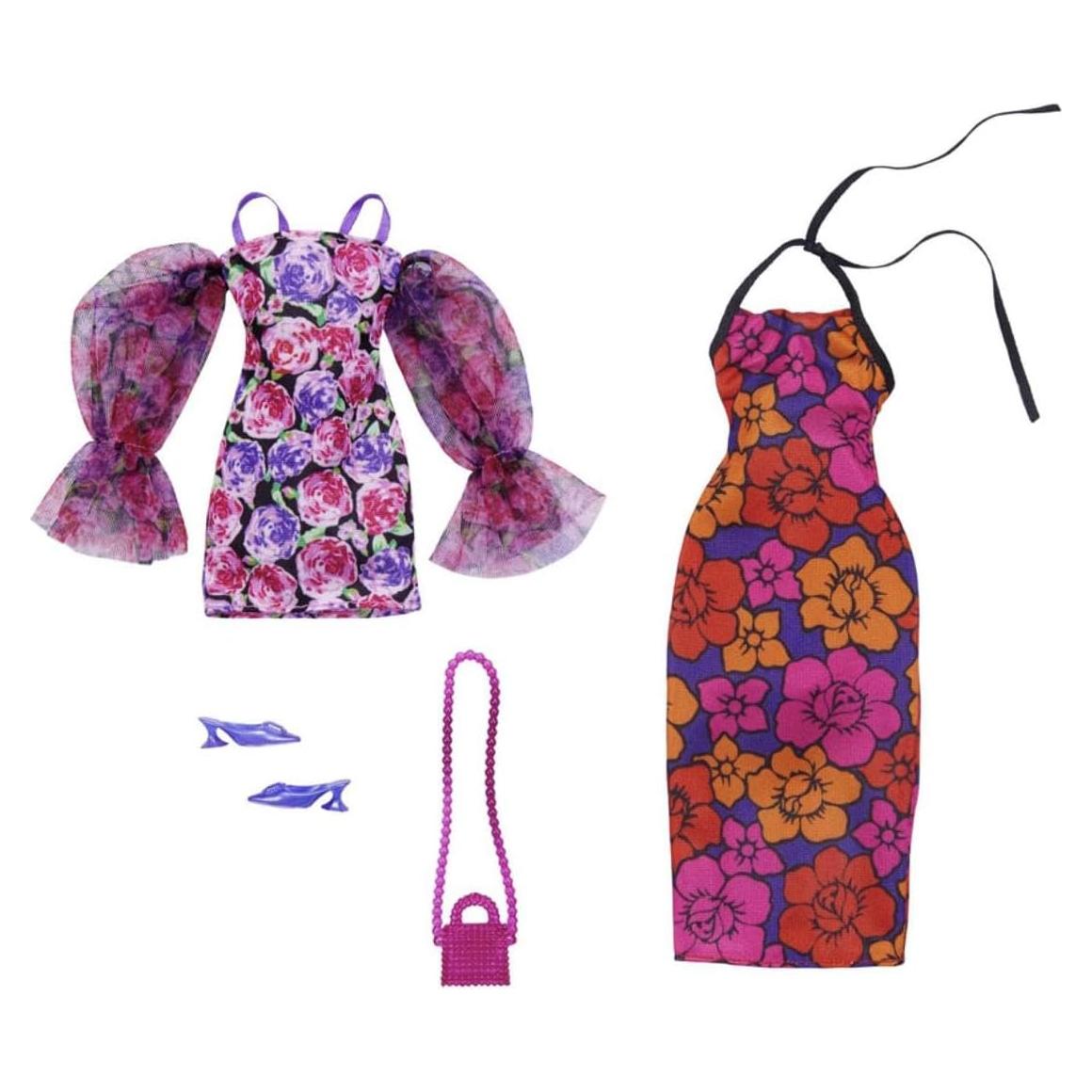 Conjunto de Ropa Barbie 2 Piezas Floral con Accesorios