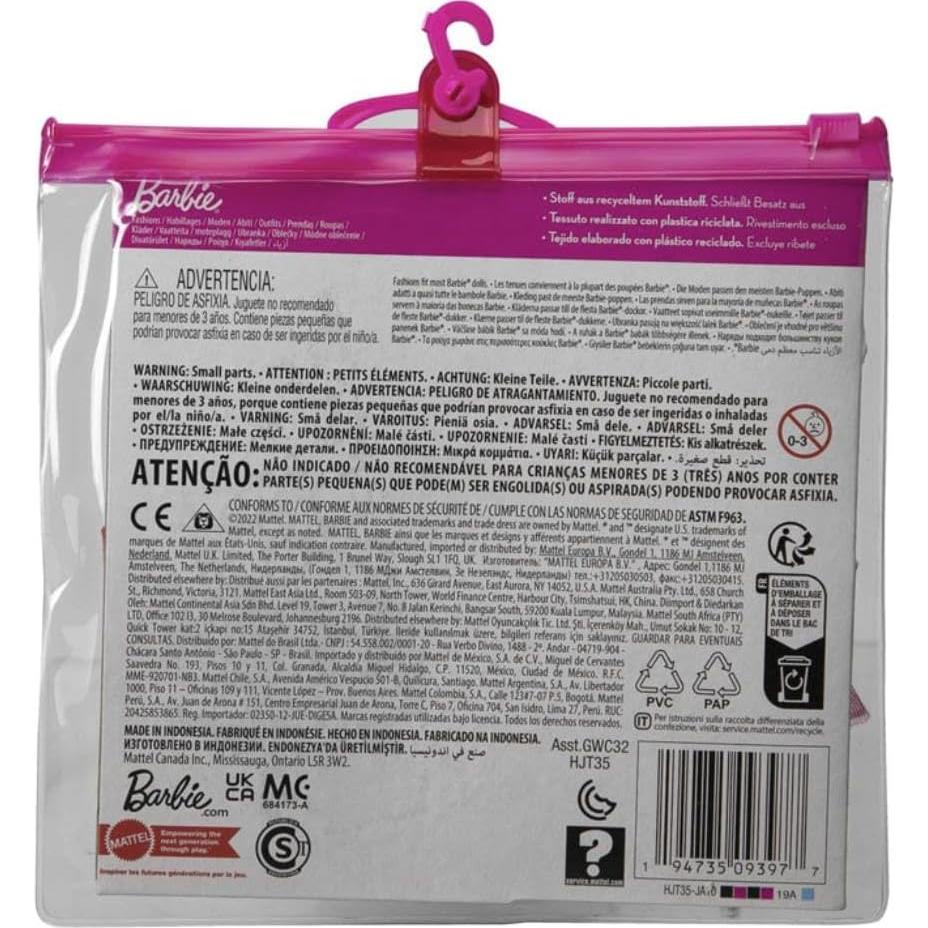 Conjunto de Ropa Barbie 2 Piezas Floral con Accesorios