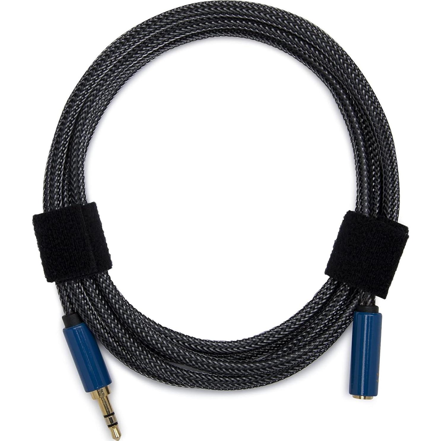 MDR7506 Folding Professional Closed Ear Headphones Bundle with Knox Gear Nylon Braided 3.5mm Audio Extension Cable (2 Items)