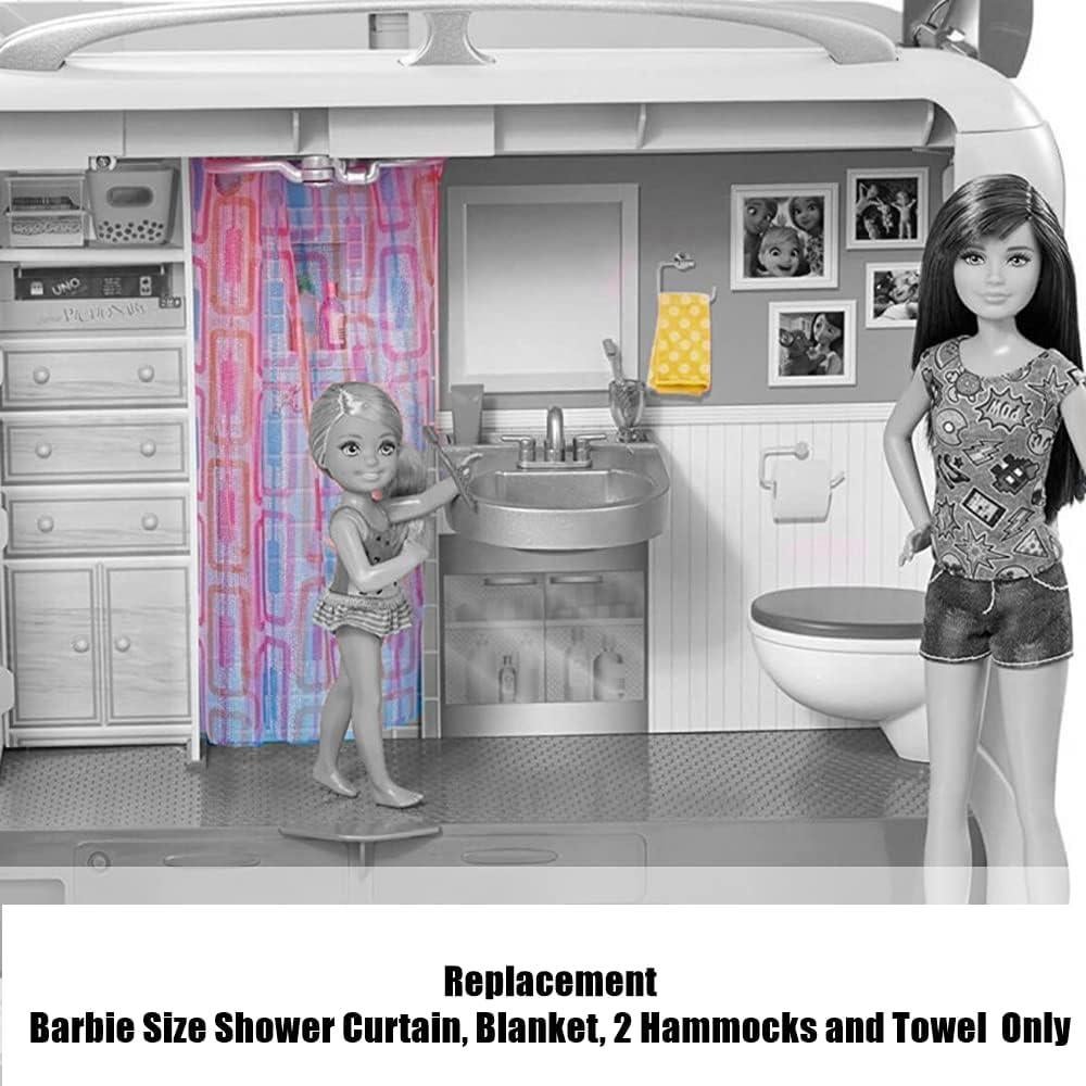 Cortina de Ducha Barbie FBR34 + Manta, 2 Hamacas y Toalla