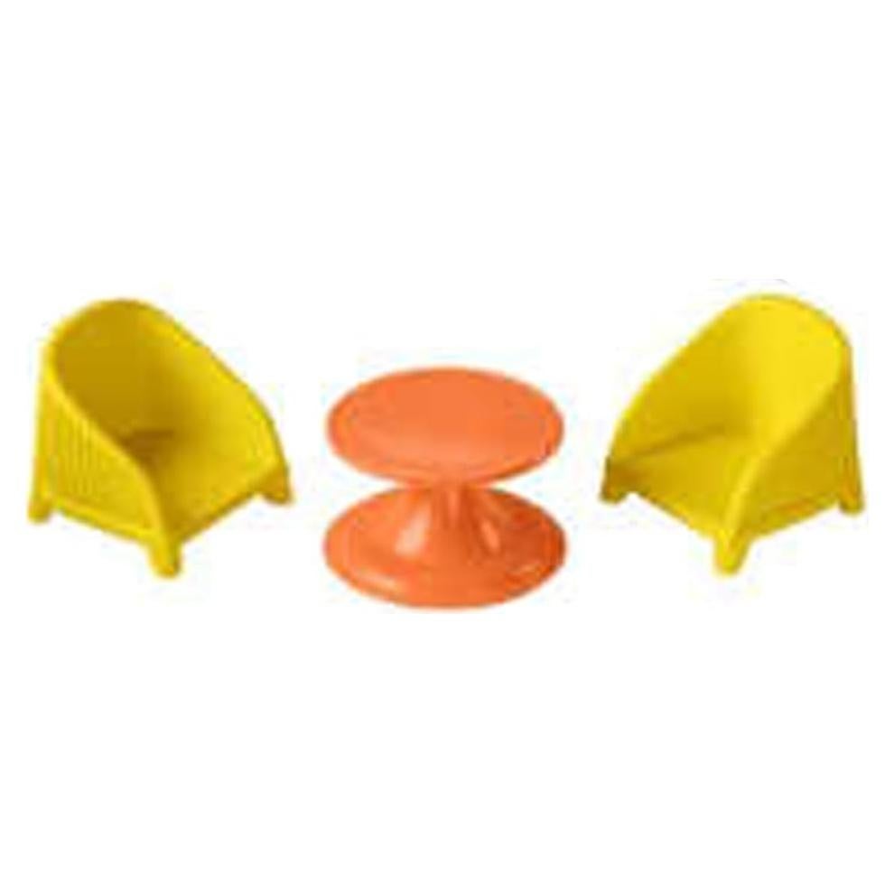 Mesa Naranja y 2 Sillas Amarillas Fisher-Price HCF61
