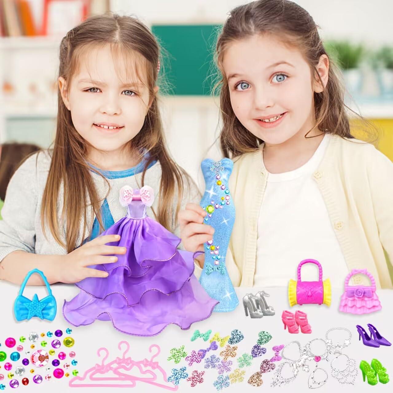 Juego de Ropa de Muñeca VLUSSO 92 Piezas con Armario 29.21 cm