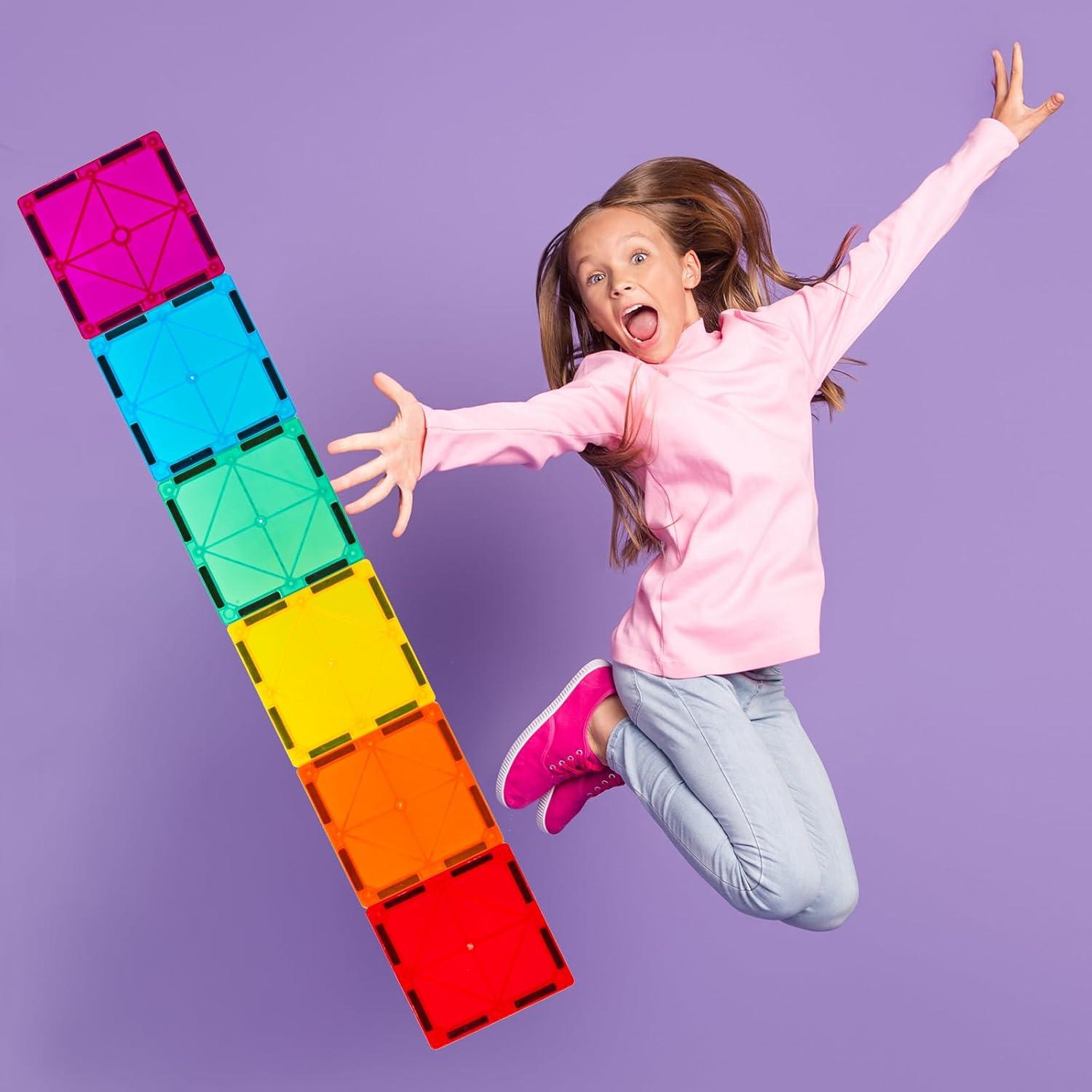 Gemmicc Azulejos Magnéticos Deluxe 136 PCS Juguetes para Niños