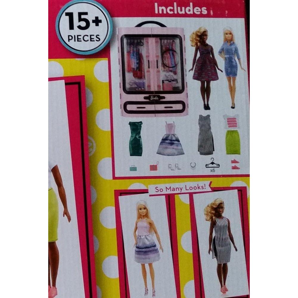 Conjunto de Juguetes de Muñeca Barbie - Armario 15 Piezas