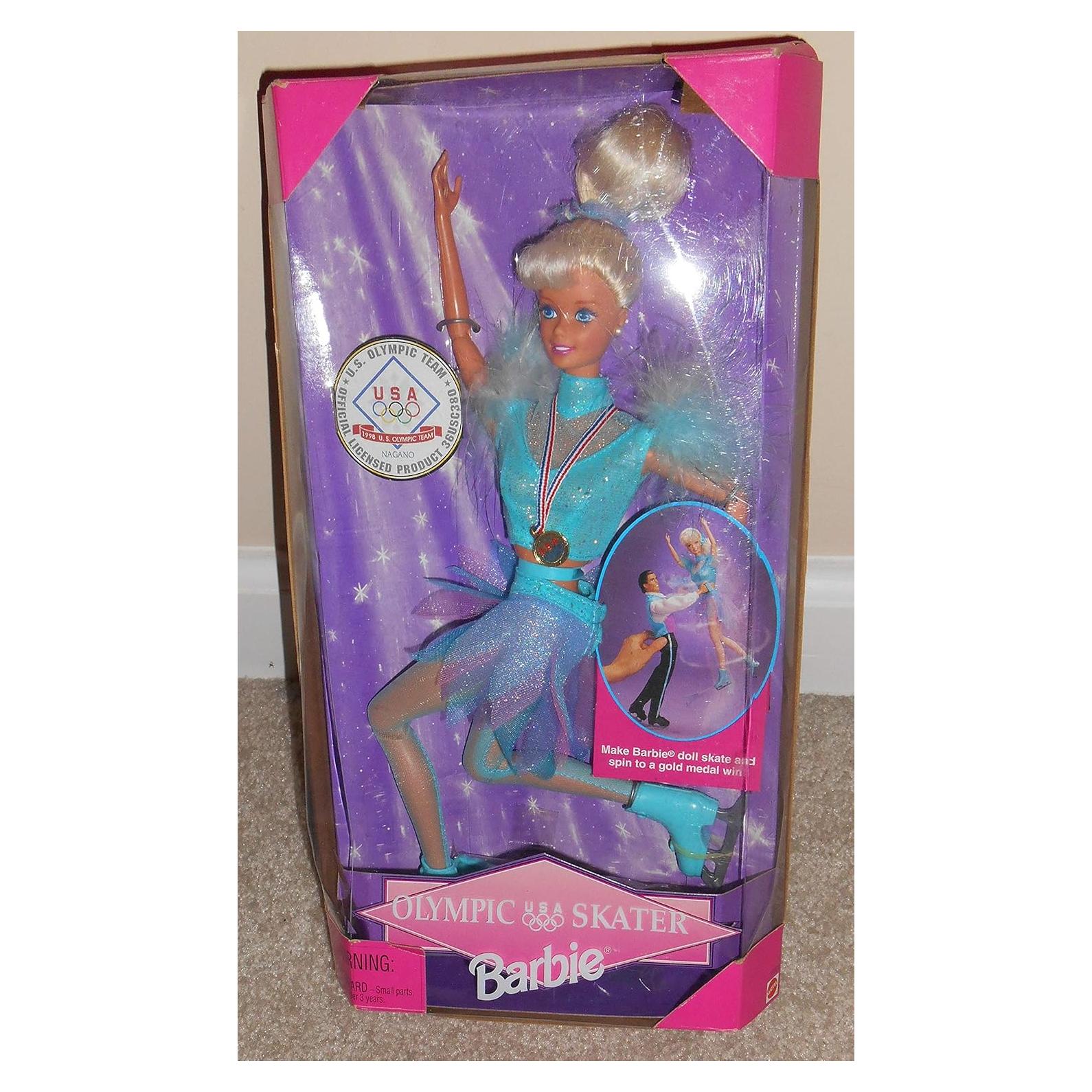 Barbie Nagano Olympic Skater with Wind Up Action!