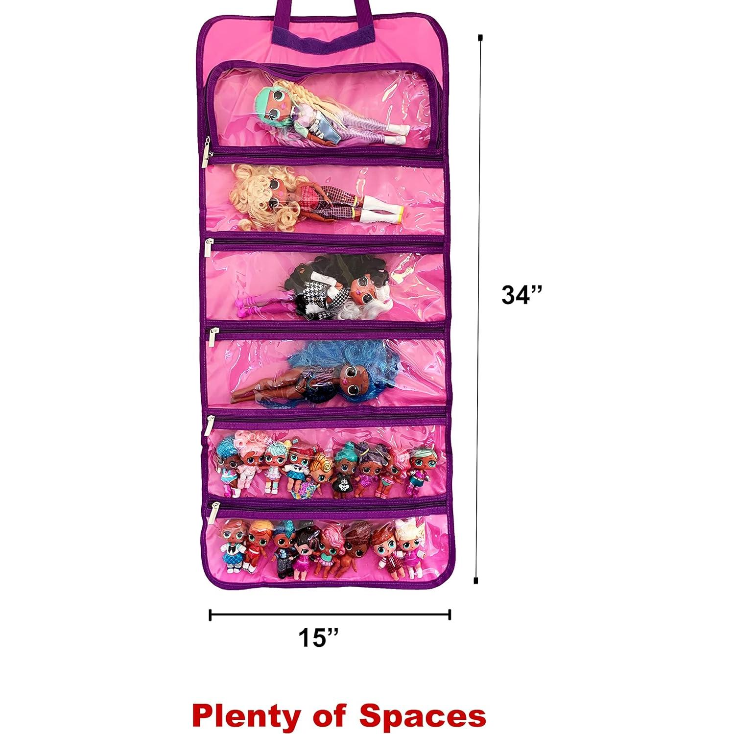 Unicorn Toy Dolls Travel Carrying Bag Storage Organizer Compatible with Surprise Toys OMG Barbie LOL