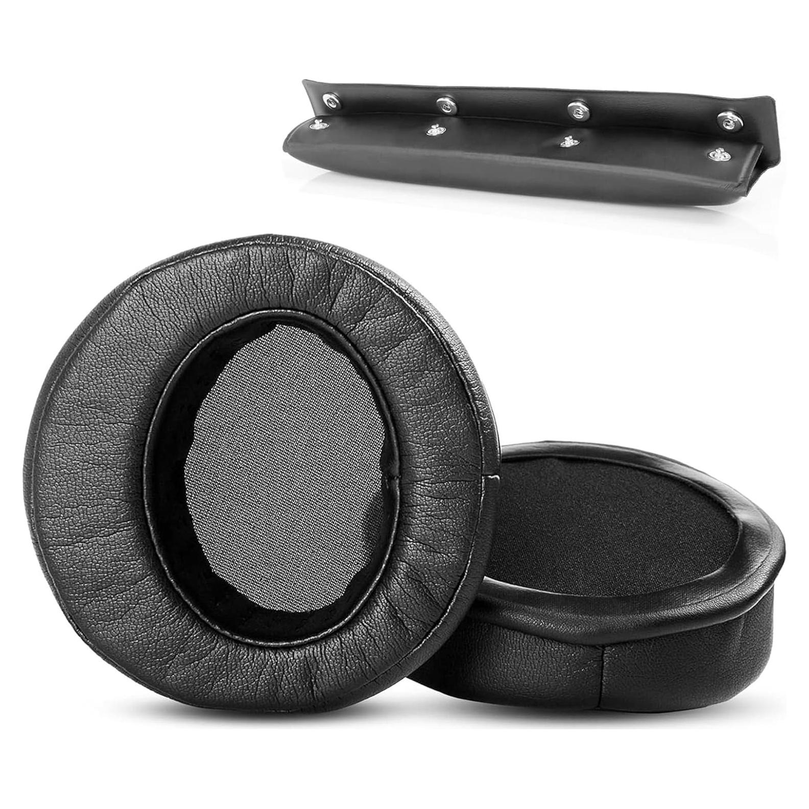 Almohadillas y Diadema para Auriculares Denon AH-D1100/2000/5000/7000/7200/9200 - Cuero de Proteína y Espuma de Memoria