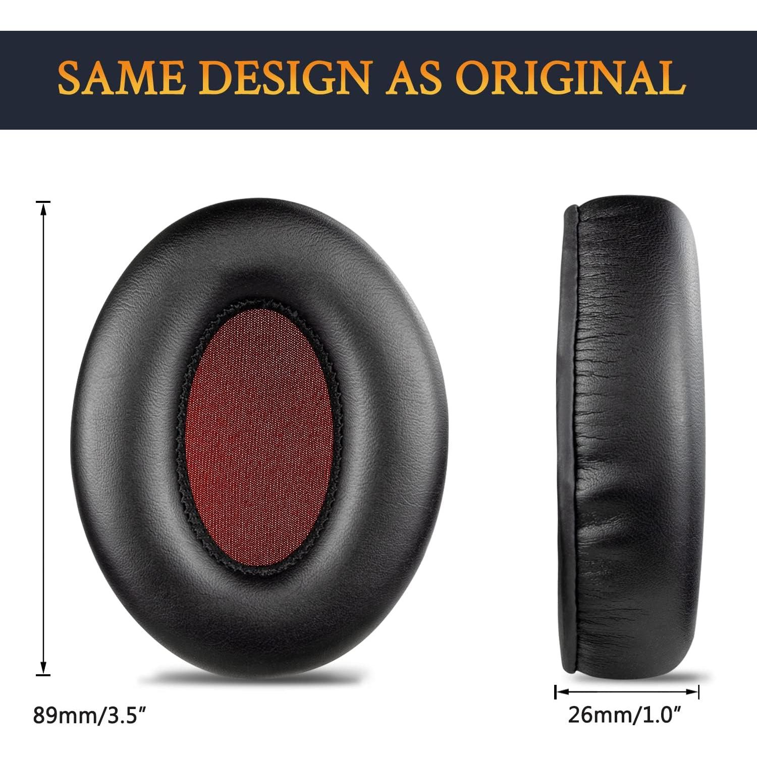 Almohadillas de Repuesto SOULWIT para Auriculares Sennheiser Momentum 1.0 - Negro