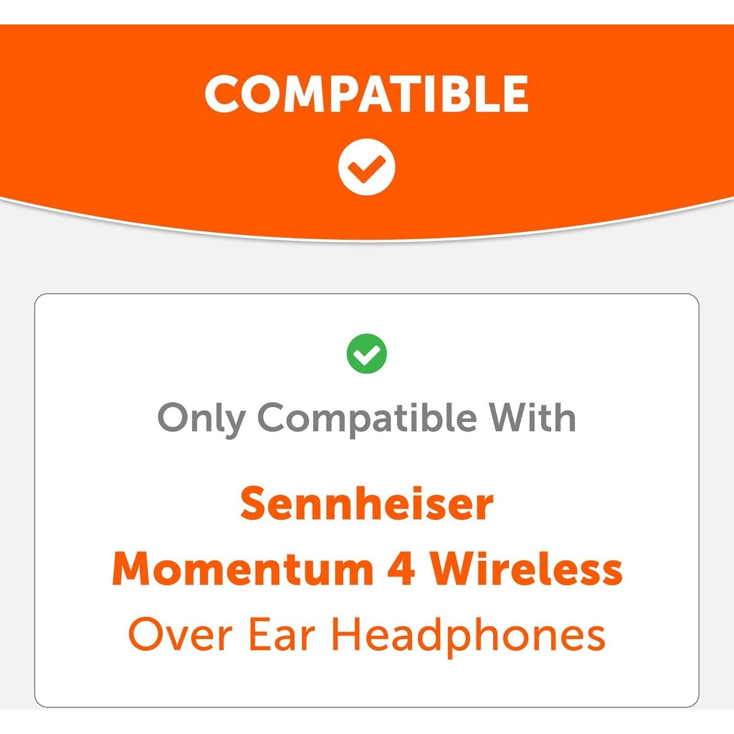 Fundas de Almohadilla WC SweatZ para Sennheiser Momentum 4 - Resistentes al Sudor y Lavables - Negro