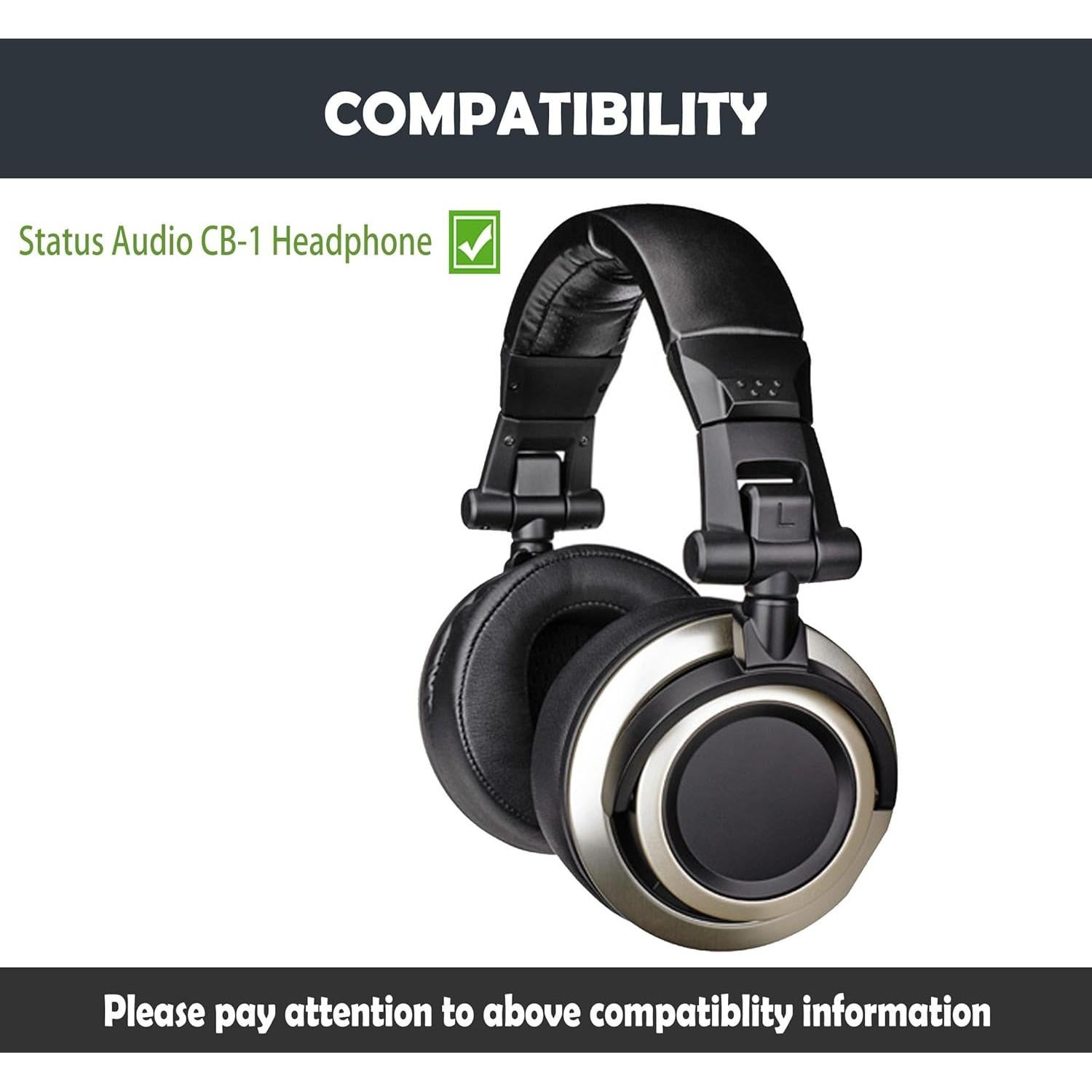 Cojines de Reemplazo para Auriculares Status Audio CB-1 - Cuero de Proteína y Espuma de Memoria