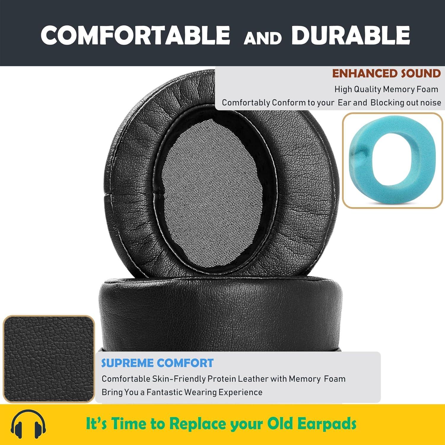 Cojines de Reemplazo para Auriculares Status Audio CB-1 - Cuero de Proteína y Espuma de Memoria