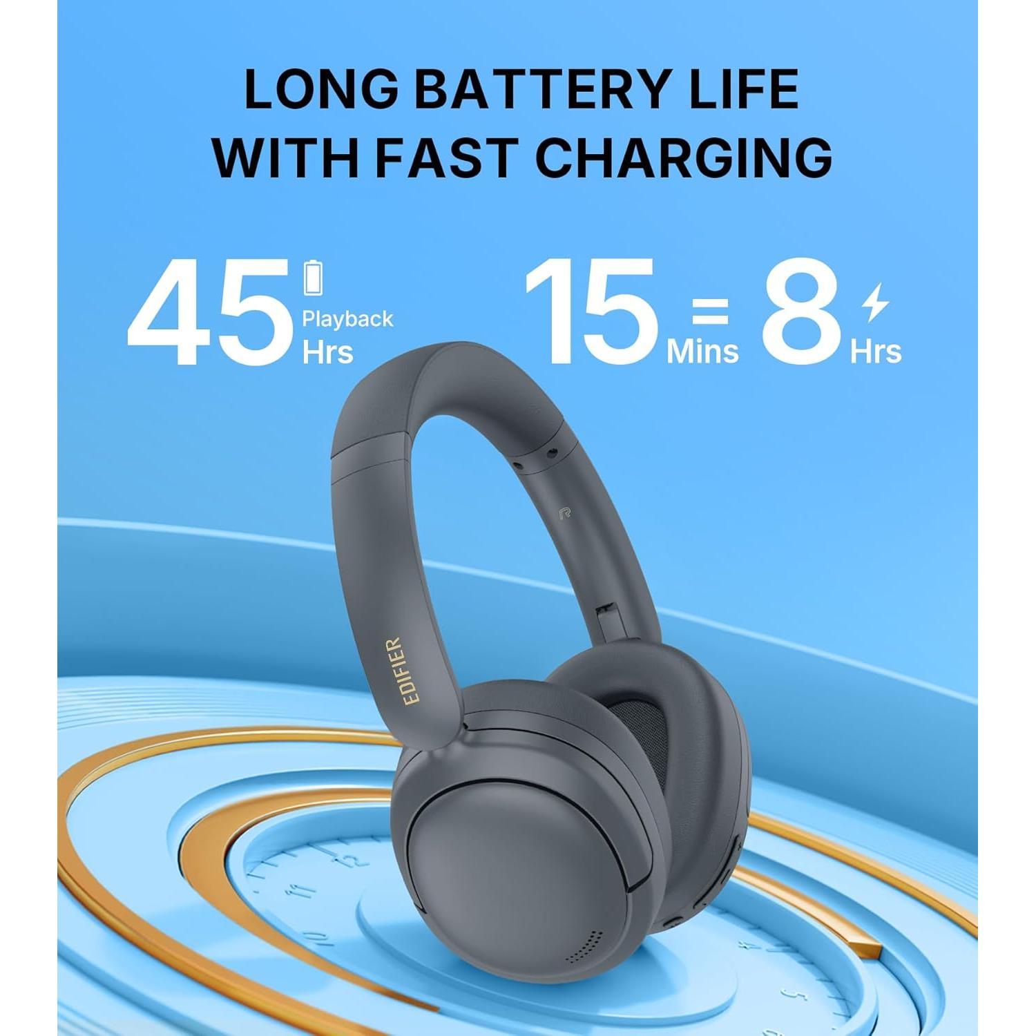 Auriculares Inalámbricos Edifier W800BT SE - Bluetooth 5.4, 45H Batería, Cancelación de Ruido AI