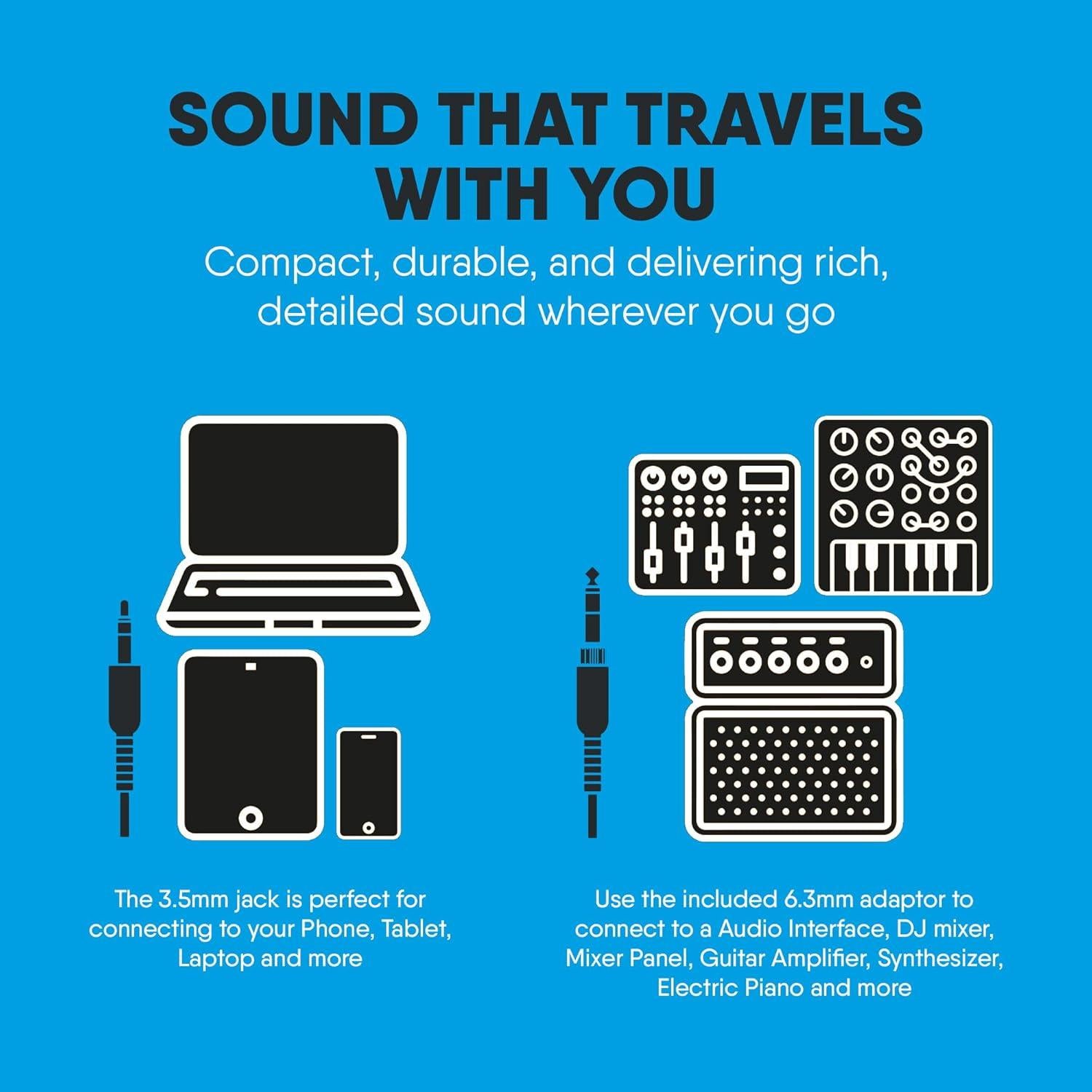 Auriculares de Estudio Carry-On SH100 - 50mm Aislamiento Ruido