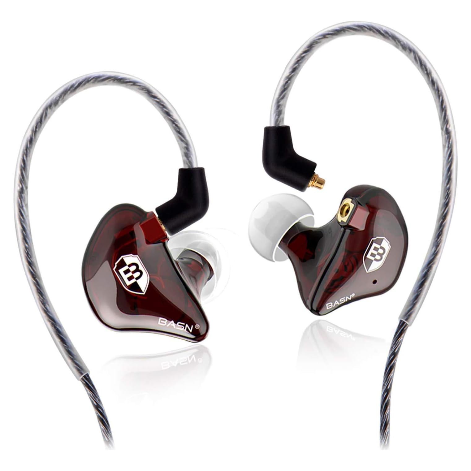 Auriculares In-Ear BASN BSG-MC100 Doble Controlador Rojo